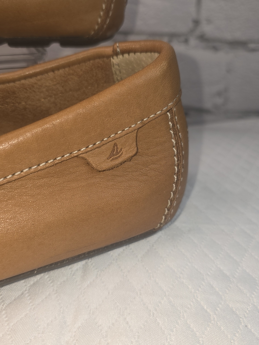 SPERRY TOP-SIDER WAVE DRIVER VENETIAN MOCCASINS TAN LEATHER SLIP-ON MENS 11.5 - Picture 6 of 9